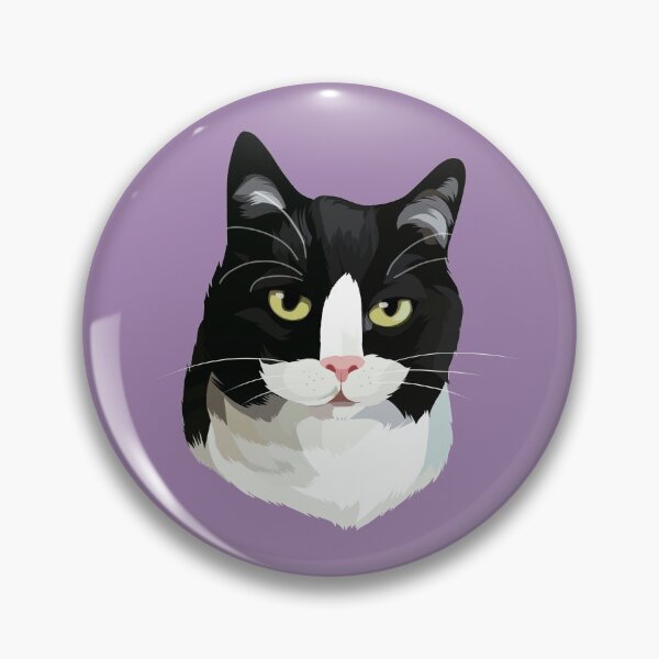 Item preview, Black and white tuxedo cat designed and sold by Onehopefull.