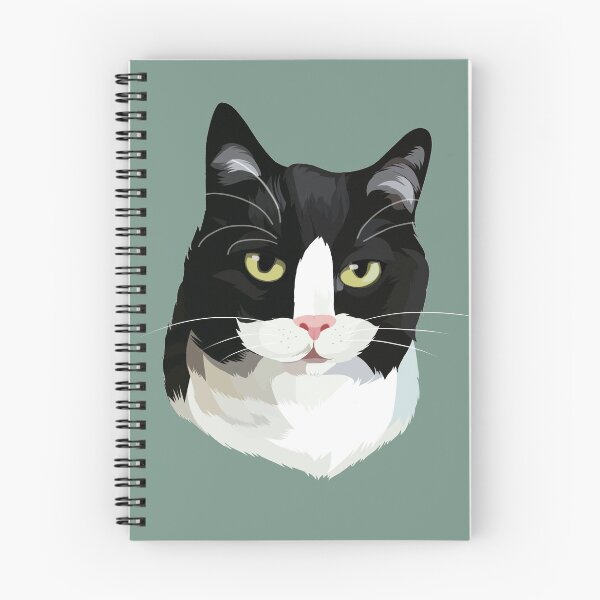 Item preview, Black and white tuxedo cat designed and sold by Onehopefull.