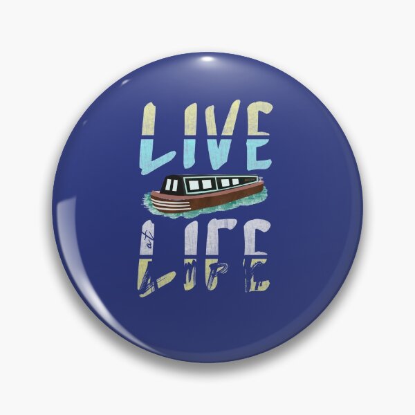 Item preview, Narrowboat Illustration Live Life at 4mph  designed and sold by HeyHoJo.
