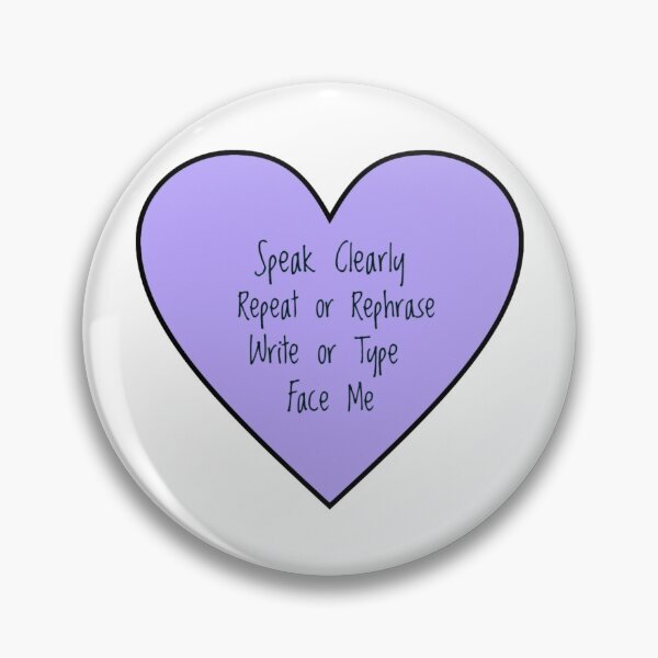 Item preview, Heart Sticky Note Style Communication Aids Mask for Disability Education  designed and sold by Jenny Meehan Art Prints and Patterns  .