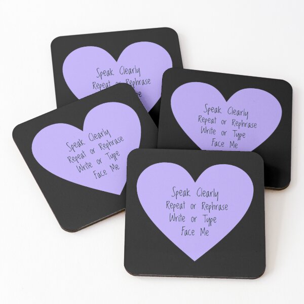Item preview, Heart Sticky Note Style Communication Aids Mask for Disability Education  designed and sold by Jenny Meehan Art Prints and Patterns  .