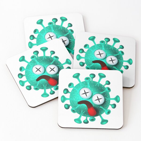 Item preview, Green Corona virus defeated  in a nutshell  zany face emoji designed and sold by Rishabhthinks.
