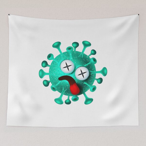 Item preview, Green Corona virus defeated  in a nutshell  zany face emoji designed and sold by Rishabhthinks.