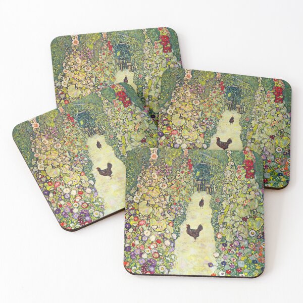 Item preview, Gustav Klimt "Garden Path with Hens" designed and sold by Alexandra Dahl.