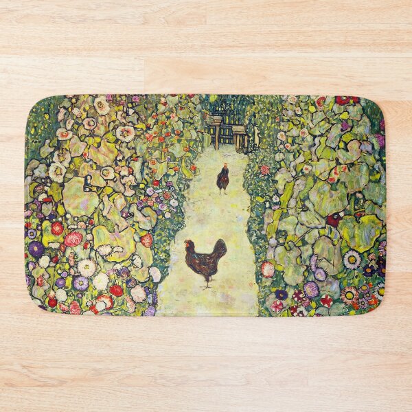 Item preview, Gustav Klimt "Garden Path with Hens" designed and sold by Alexandra Dahl.