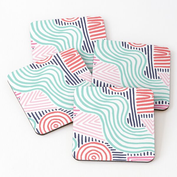 Item preview, Colorful abstract lines design designed and sold by HibaArts.