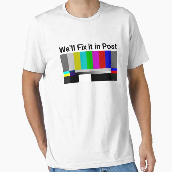 Item preview, SMPTE Standard Definition Television Color Bars We'll Fix it in Post slim fit designed and sold by Mr Wolf.