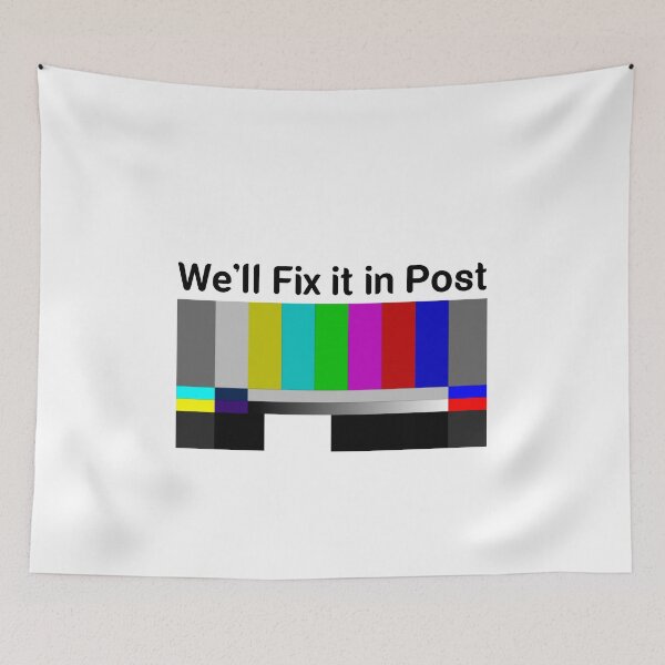 Item preview, SMPTE Standard Definition Television Color Bars We'll Fix it in Post slim fit designed and sold by Mr Wolf.