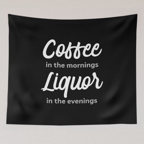 Item preview, Coffee in the mornings, liquor in the evenings designed and sold by Gold Wings Tees.