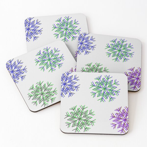 Item preview, 3D style clear multicolored snowflakes designed and sold by BV-creas.