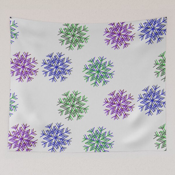 Item preview, 3D style clear multicolored snowflakes designed and sold by BV-creas.