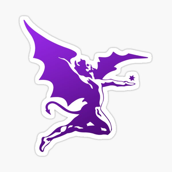Metal Devil (Purple distressed design) Sticker
