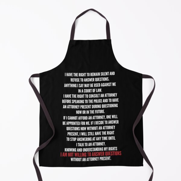 Item preview, Right to remain silent. Miranda warning. Protect yourself if arrested. designed and sold by Gold Wings Tees.