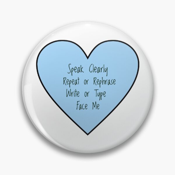 Item preview, Heart Sticky Note Style Communication Aids Mask for Disability Education  designed and sold by Jenny Meehan Art Prints and Patterns  .
