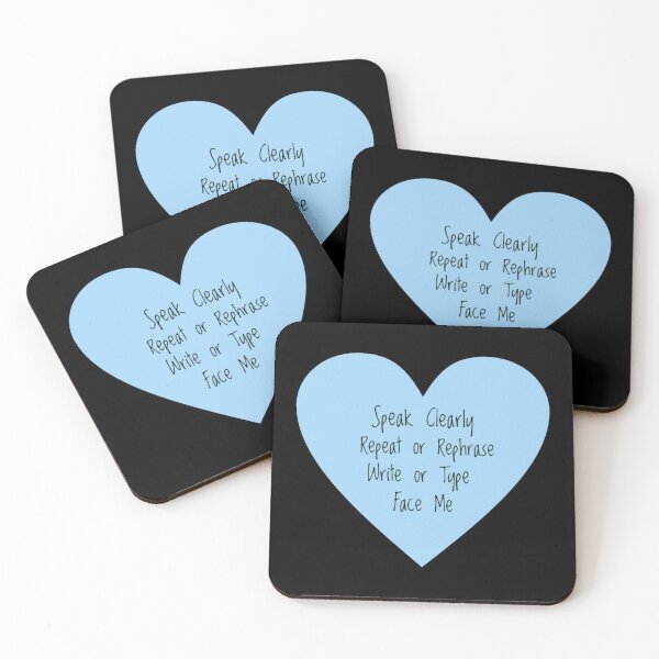 Item preview, Heart Sticky Note Style Communication Aids Mask for Disability Education  designed and sold by Jenny Meehan Art Prints and Patterns  .