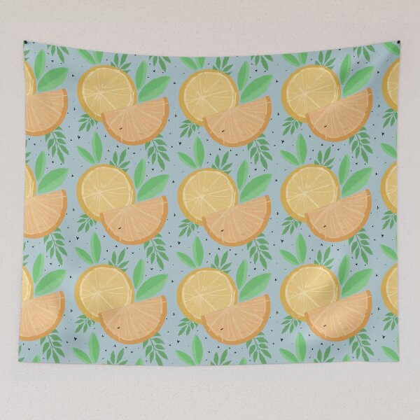 Item preview, Lemons and oranges pattern  designed and sold by Oodles of  Doodles.