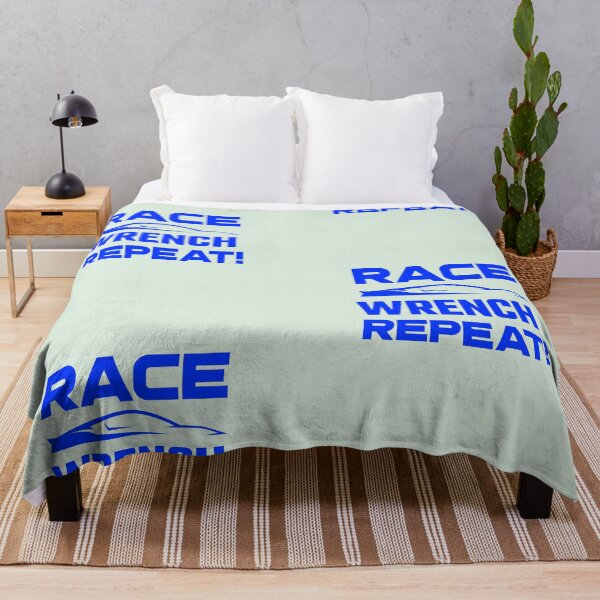 Item preview, Race Wrench Repeat Blue Cartoon Supercar designed and sold by Mustard Prophet.
