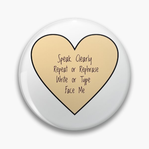 Item preview, Heart Sticky Note Style Communication Aids Mask for Disability Education  designed and sold by Jenny Meehan Art Prints and Patterns  .