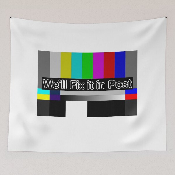 Item preview, SMPTE Standard Definition Television Color Bars We'll Fix it in Post slim fit designed and sold by Mr Wolf.