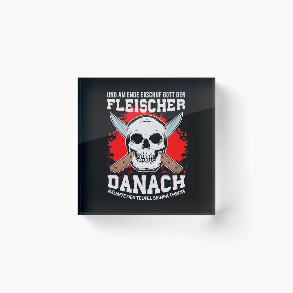 Artikelvorschau, Und Am Ende Erschuf Gott Den Fleischer Metzger Geschenk entworfen und verkauft von PlatonisDesign.