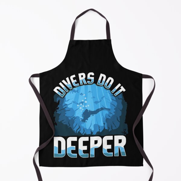 Item preview, Divers do it deeper, funny design for scuba divers designed and sold by Gold Wings Tees.