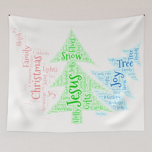 Item preview, Christmas Word Art - 3 Trees - Holiday designed and sold by ittybittyowl.