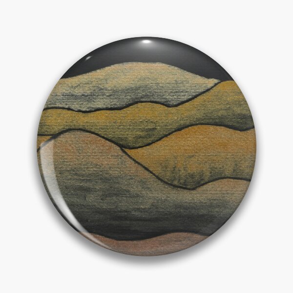 Item preview, Abstract watercolor in gold and red tones - Hilly landscape designed and sold by nabeArtist.