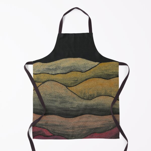 Item preview, Abstract watercolor in gold and red tones - Hilly landscape designed and sold by nabeArtist.