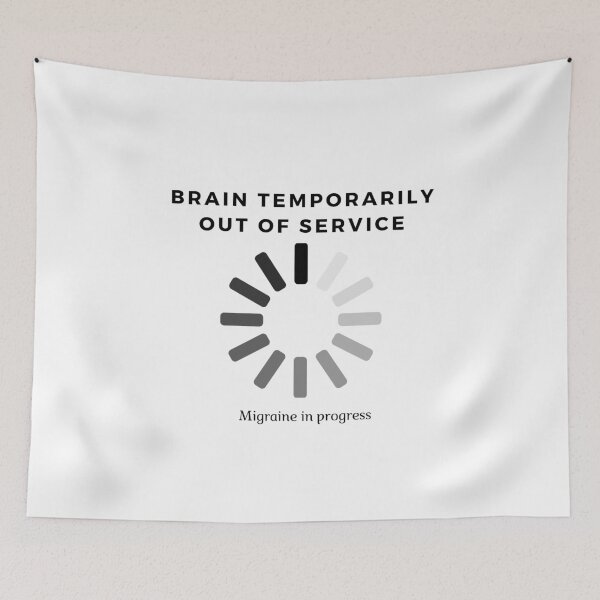 Item preview, Brain temporarily out of service - migraine in progress funny drama pain warrior sarcasm vestibular ice pack unbreakable skill hammer designed and sold by CJCTEES.