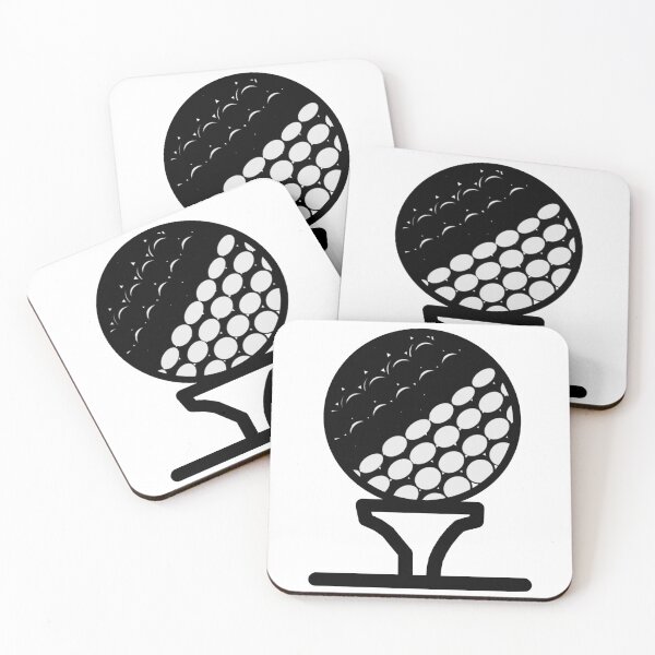 Item preview, GOLF BALL AND TEE IN BLACK designed and sold by Graykat.