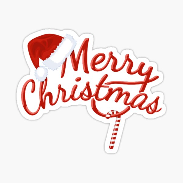 Merry Quarantined Christmas hat Sticker