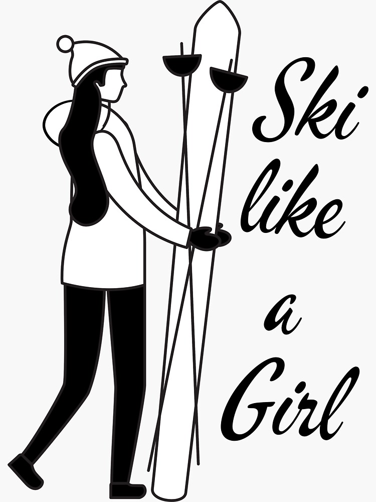 Ski like a girl, retro by ds-4