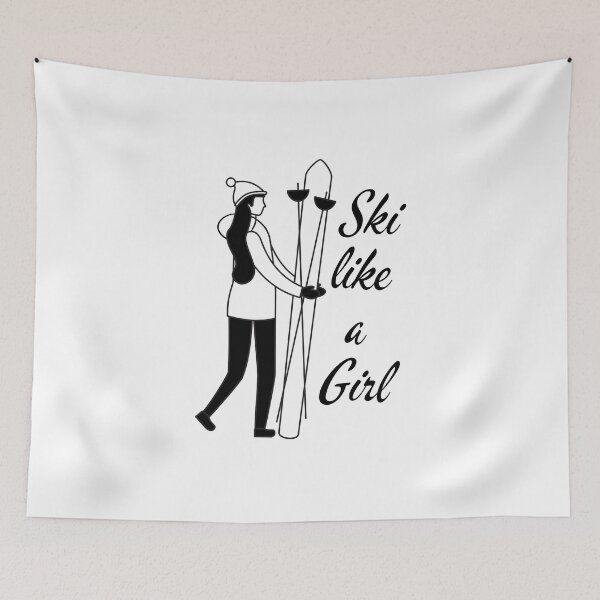 Item preview, Ski like a girl, retro designed and sold by ds-4.