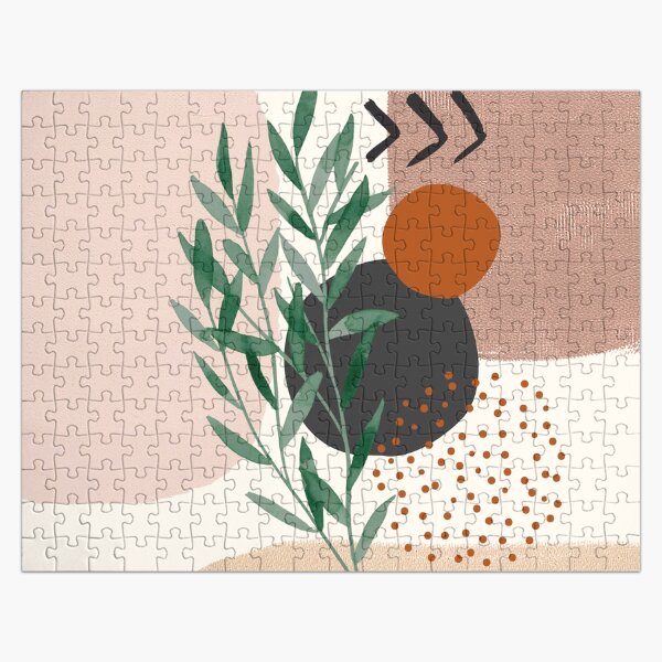 Artikel-Vorschau von Eukalyptuszweig Abstraktes Aquarell Tropische Boho Minimalistische Kunst mit warmen Erdtönen und Pastellfarben mit festen und weichen Farbverlaufsformen XI, designt und verkauft von AbstractTrace.