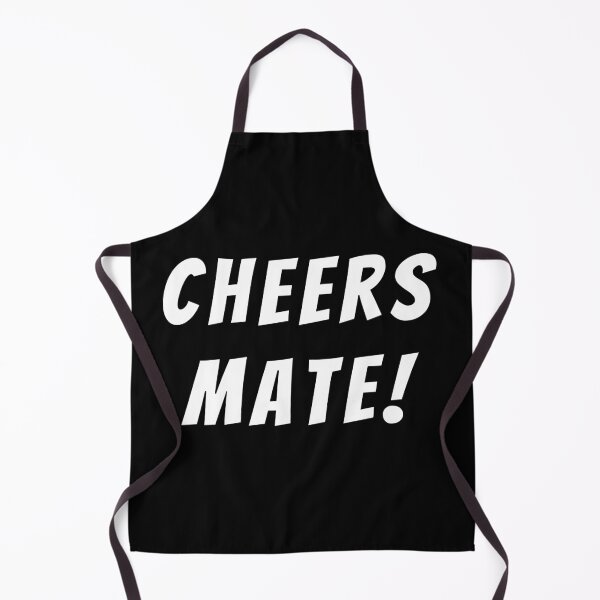 Item preview, Cheers mate! Text only design. White text. Capitals. designed and sold by JellyBeenzz.
