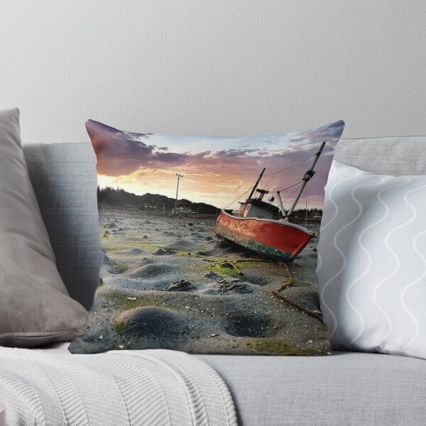 Item preview, Stranded Boat on ebb sand beach in the North of Norway designed and sold by Digibee.
