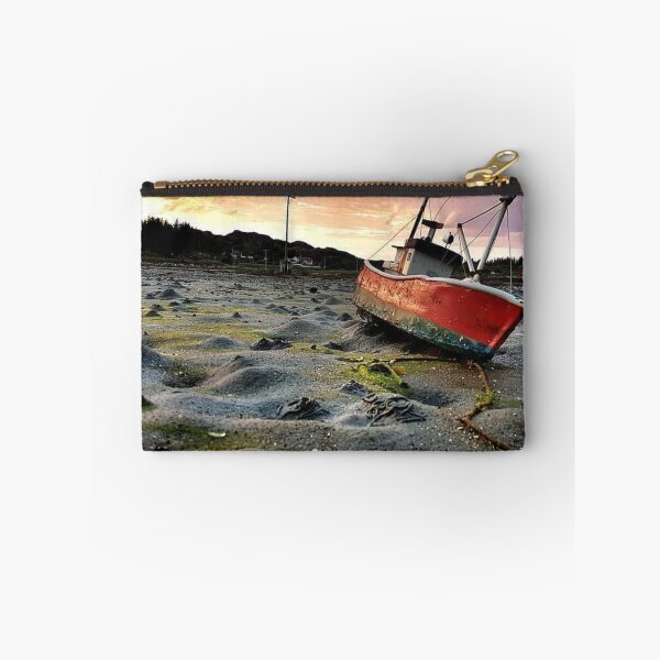 Item preview, Stranded Boat on ebb sand beach in the North of Norway designed and sold by Digibee.