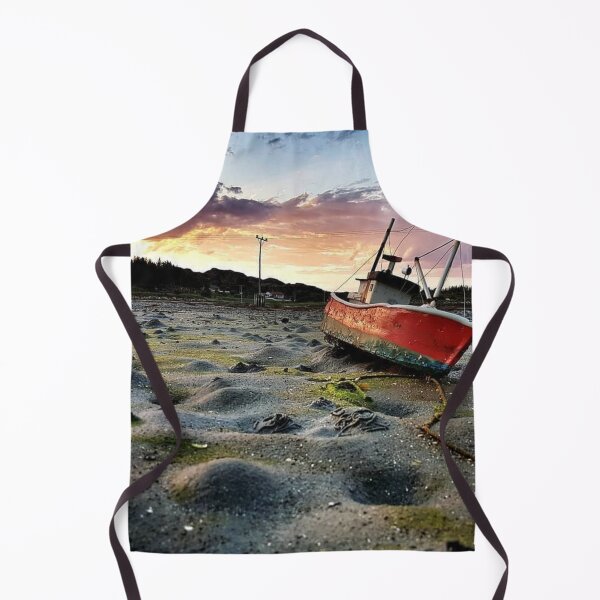 Item preview, Stranded Boat on ebb sand beach in the North of Norway designed and sold by Digibee.