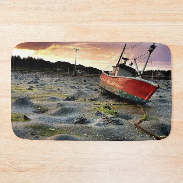 Item preview, Stranded Boat on ebb sand beach in the North of Norway designed and sold by Digibee.