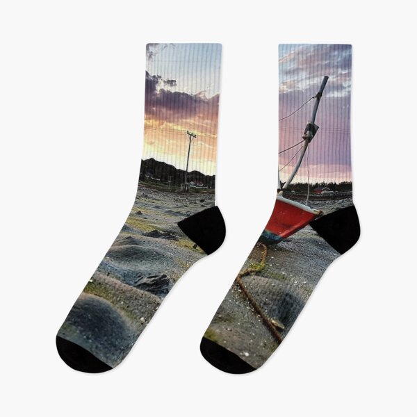 Item preview, Stranded Boat on ebb sand beach in the North of Norway designed and sold by Digibee.