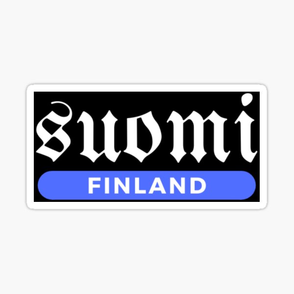 Suomi Finland White And Blue Home Of Sauna and Sisu Sticker