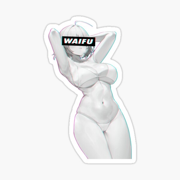 Ecchi Glitch Oppai Waifu Sticker