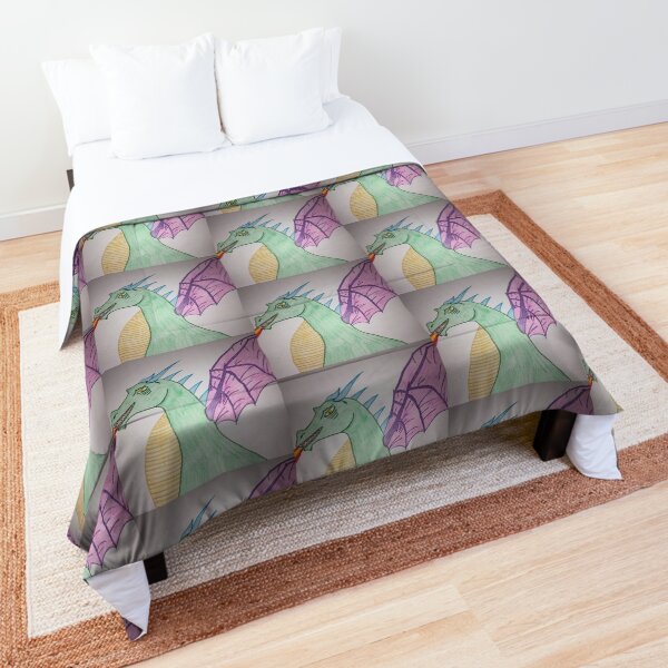 Colorful Fire-Breathing Dragon Comforter