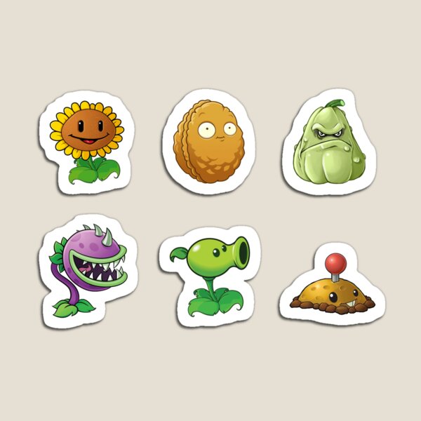 Plants Versus Zombies 2 Neon Mixtape Tour Plants Stickers Magnet for Sale  by Xavier Vandenberg