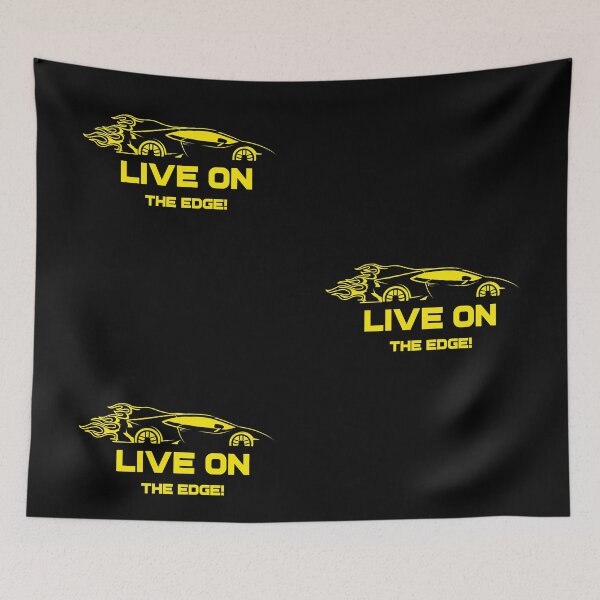 Item preview, Live On The Edge BLue Cartoon Supercar designed and sold by Mustard Prophet.