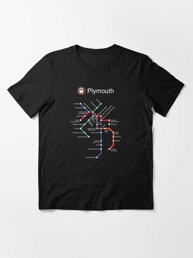 Alternate view of Plymouth (white) Essential T-Shirt