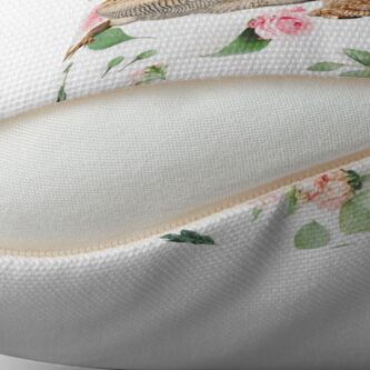 Alternate view of Bearded Dragon On A Carnation Background Throw Pillow