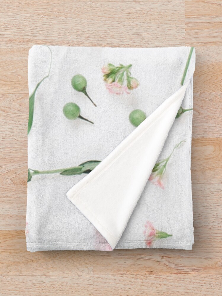 Alternate view of Bearded Dragon On A Carnation Background Throw Blanket