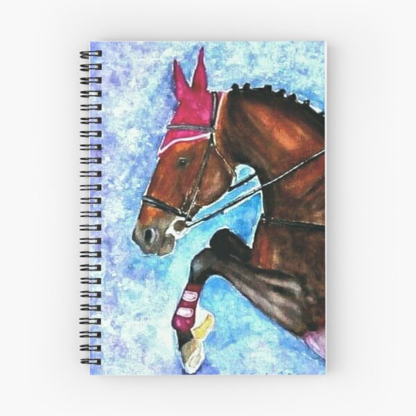 Item preview, Show jumping horse portrait painting designed and sold by horseaddicted.