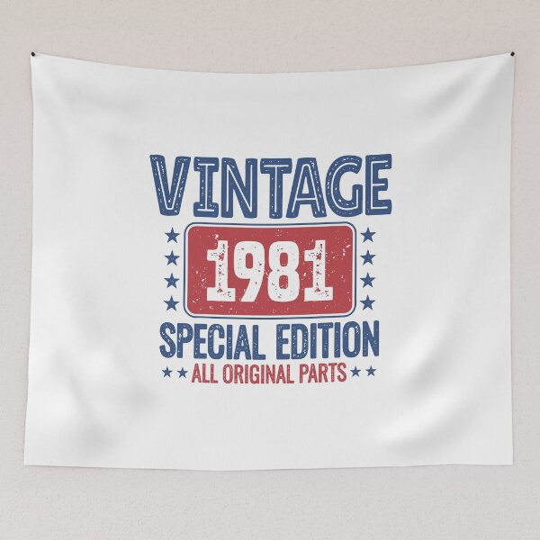 Artikelvorschau, Geschenk zum 40. Geburtstag – Vintage 1981 Sonderausgabe, alle Originalteile im Used-Look entworfen und verkauft von Go-Fun.